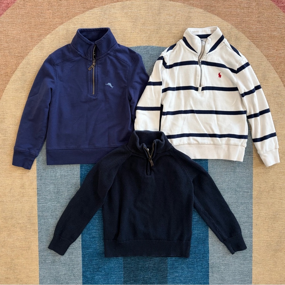 Bundle of Boys Quarter Zips - size 4T